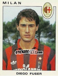 Sticker Diego Fuser - Calciatori 1991-1992 n. 226 - Panini