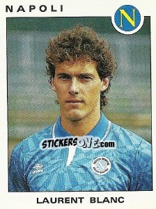 Sticker Laurent Blanc - Calciatori 1991-1992 - Panini