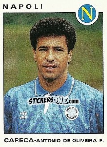 Figurina Antonio De Oliveira F. Careca - Calciatori 1991-1992 - Panini