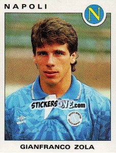 Sticker Gianfranco Zola - Calciatori 1991-1992 n. 239 - Panini