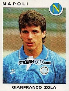 Figurina Gianfranco Zola - Calciatori 1991-1992 - Panini