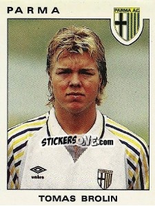 Sticker Tomas Brolin - Calciatori 1991-1992 n. 261 - Panini