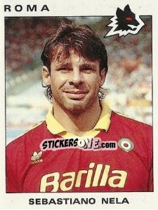 Sticker Sebastiano Nela - Calciatori 1991-1992 n. 273 - Panini