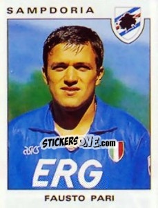 Sticker Fausto Pari - Calciatori 1991-1992 n. 289 - Panini