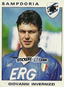 Cromo Giovanni Invernizzi - Calciatori 1991-1992 - Panini