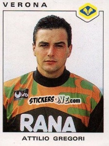 Sticker Attilio Gregori - Calciatori 1991-1992 n. 324 - Panini