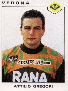 Figurina Attilio Gregori - Calciatori 1991-1992 - Panini