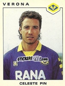 Sticker Celeste Pin - Calciatori 1991-1992 n. 328 - Panini
