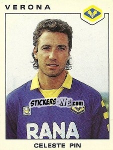 Figurina Celeste Pin - Calciatori 1991-1992 - Panini