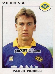 Sticker Paolo Piubelli - Calciatori 1991-1992 n. 341 - Panini