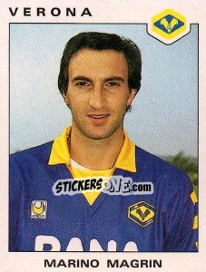 Sticker Marino Magrin - Calciatori 1991-1992 - Panini