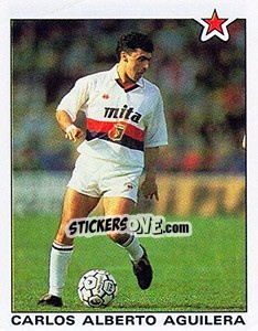 Sticker Carlos Aguilera (Genoa) - Calciatori 1991-1992 - Panini