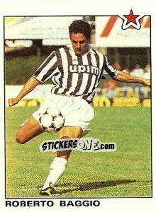 Sticker Roberto Baggio (Juventus) - Calciatori 1991-1992 n. 347 - Panini