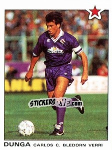 Figurina Carlos C. Bledorn Verri Dunga (Fiorentina) - Calciatori 1991-1992 - Panini