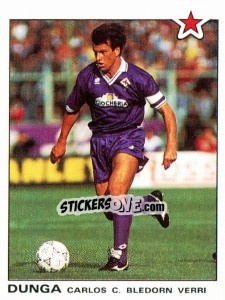 Sticker Carlos C. Bledorn Verri Dunga (Fiorentina) - Calciatori 1991-1992 n. 356 - Panini