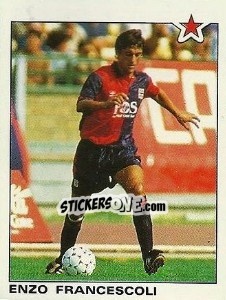 Figurina Enzo Francescoli (Cagliari) - Calciatori 1991-1992 - Panini