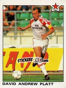 Sticker David Andrew Platt (Bari) - Calciatori 1991-1992 n. 369 - Panini