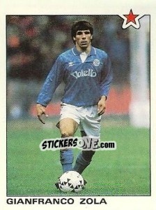 Sticker Gianfranco Zola (Napoli) - Calciatori 1991-1992 n. 382 - Panini