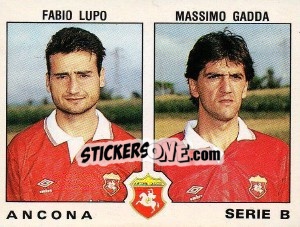 Sticker Massimo Gadda / Fabio Lupo - Calciatori 1991-1992 - Panini