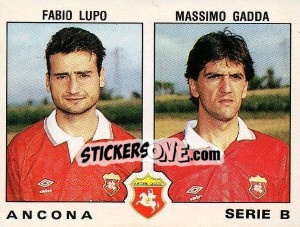 Sticker Massimo Gadda / Fabio Lupo - Calciatori 1991-1992 n. 388 - Panini