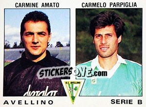 Sticker Carmine Amato / Carmelo Parpiglia - Calciatori 1991-1992 n. 393 - Panini