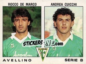 Sticker Andrea Cuicchi / Rocco De Marco - Calciatori 1991-1992 - Panini