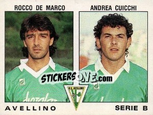 Sticker Andrea Cuicchi / Rocco De Marco - Calciatori 1991-1992 n. 395 - Panini