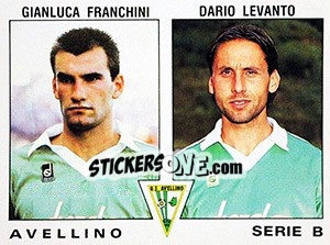 Sticker Gianluca Franchini / Dario Levanto - Calciatori 1991-1992 - Panini