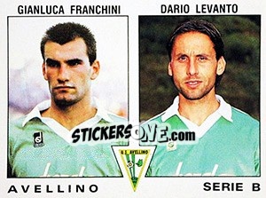 Sticker Gianluca Franchini / Dario Levanto - Calciatori 1991-1992 n. 396 - Panini