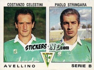 Cromo Costanzo Celestini / Paolo Stringara - Calciatori 1991-1992 - Panini