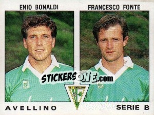 Cromo Enio Bonaldi / Francesco Fonte - Calciatori 1991-1992 - Panini