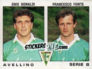 Sticker Enio Bonaldi / Francesco Fonte - Calciatori 1991-1992 n. 398 - Panini