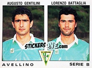 Sticker Lorenzo Battaglia / Augusto Gentilini - Calciatori 1991-1992 n. 400 - Panini