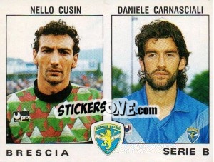 Cromo Daniele Carnasciali / Nello Cusin - Calciatori 1991-1992 - Panini