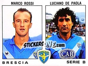 Sticker Luciano De Paola / Marco Rossi - Calciatori 1991-1992 n. 413 - Panini