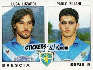Sticker Luca Luzardi / Paolo Ziliani - Calciatori 1991-1992 n. 414 - Panini