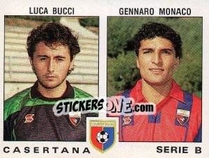Sticker Luca Bucci / Gennaro Monaco - Calciatori 1991-1992 n. 421 - Panini