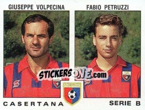 Sticker Fabio Petruzzi / Giuseppe Volpecina - Calciatori 1991-1992 - Panini