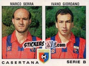 Sticker Ivano Giordano / Marco Serra - Calciatori 1991-1992 n. 423 - Panini