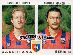 Sticker Andrea Manzo / Pasquale Suppa - Calciatori 1991-1992 n. 424 - Panini