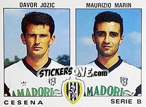 Sticker Davor Jozic / Maurizio Marin - Calciatori 1991-1992 n. 432 - Panini