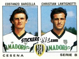 Cromo Costanzo Barcella / Christian Lantignotti - Calciatori 1991-1992 - Panini