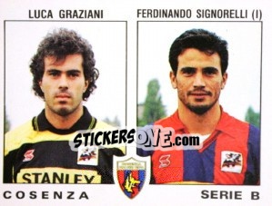 Sticker Luca Graziani / Ferdinando Signorelli - Calciatori 1991-1992 n. 439 - Panini