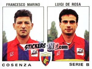 Cromo Luigi De Rosa / Francesco Marino - Calciatori 1991-1992 - Panini