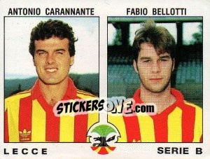 Cromo Fabio Bellotti / Antonio Carannante - Calciatori 1991-1992 - Panini