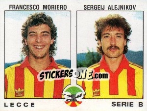 Figurina Sergeij Alejnikov / Francesco Moriero - Calciatori 1991-1992 - Panini