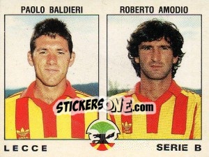 Sticker Roberto Amodio / Paolo Baldieri - Calciatori 1991-1992 n. 453 - Panini