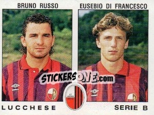 Sticker Eusebio Di Francesco / Bruno Russo - Calciatori 1991-1992 n. 458 - Panini