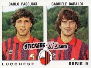Sticker Gabriele Baraldi / Carlo Pascucci - Calciatori 1991-1992 n. 459 - Panini