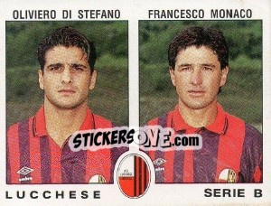Sticker Oliviero Di Stefano / Francesco Monaco - Calciatori 1991-1992 n. 460 - Panini